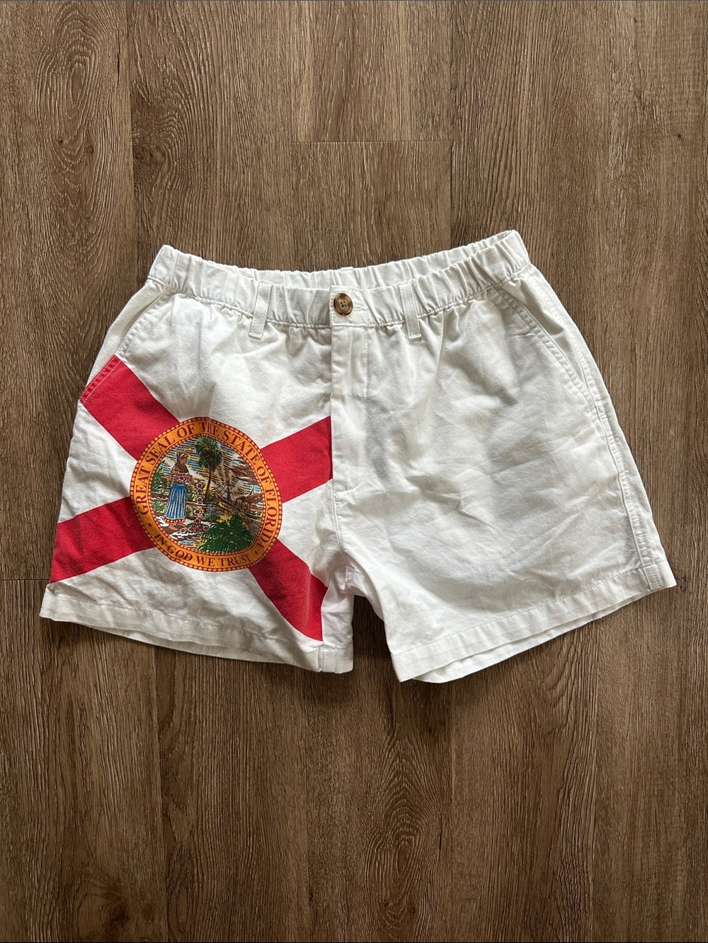 Chubbies The Originals Shorts White Florida Flag Medium Casual